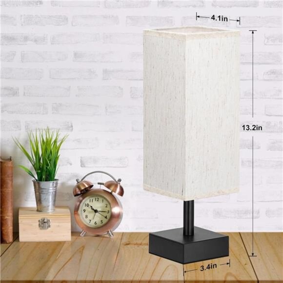 Small Table Lamp for Bedroom - Bedside Lamps for Nightstand, Minimalist Lamp - Picture 2 of 8